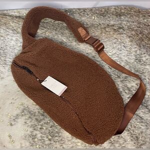CALIA Sherpa Large Sling Rocky Mountain Brown Crossbody Bag- New